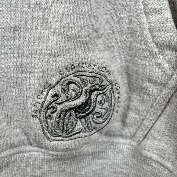 Harry Potter Wizarding World Hufflepuff Hoodie Unisex Medium Black Gray Yellow - Picture 5 of 11